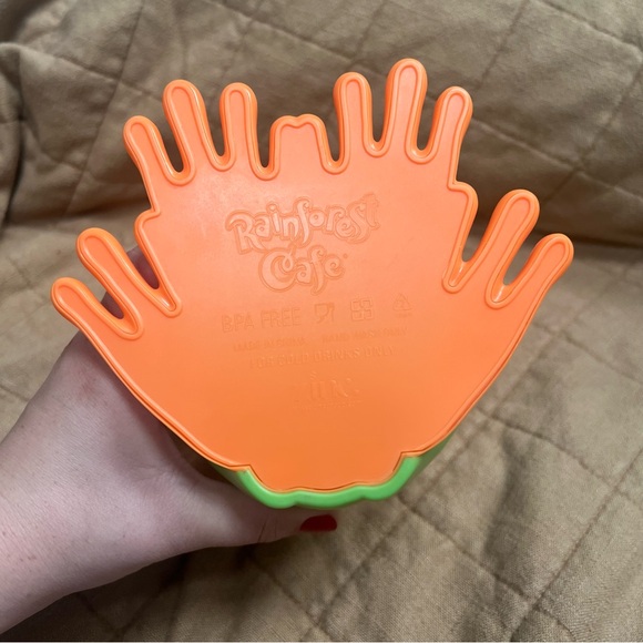 BOGO Rainforest Cafe CHACHA 3D Tree Frog Souvenir Travel Drink Sipper Cupw/Straw - Picture 4 of 5